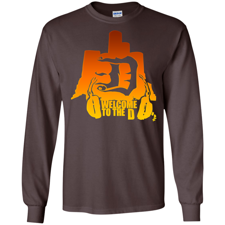 Welcome to the D Headphones Orange LS T-Shirt