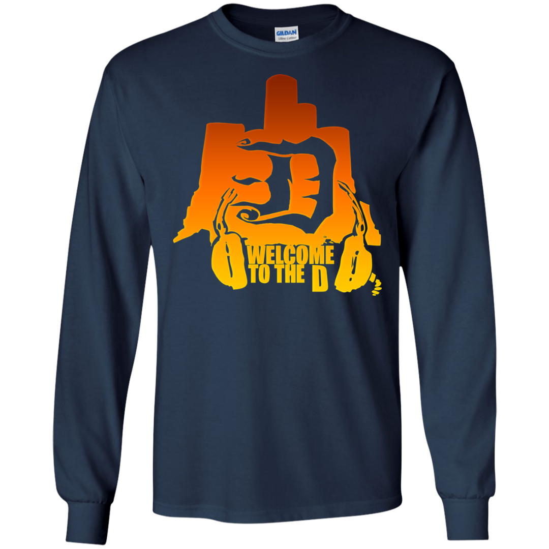 Welcome to the D Headphones Orange LS T-Shirt