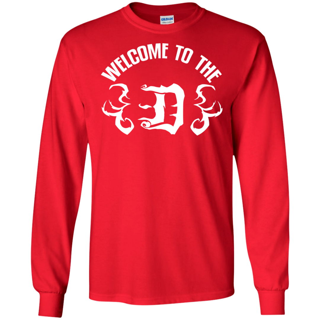 Welcome to the D White Flames LS T-Shirt