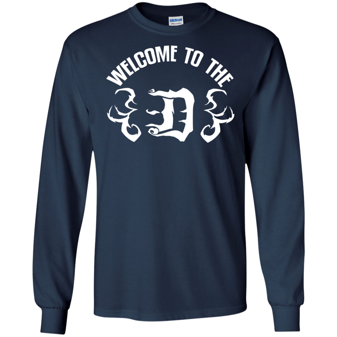 Welcome to the D White Flames LS T-Shirt