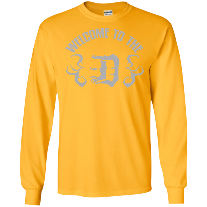 Welcome to the D Gold Flames LS T-Shirt