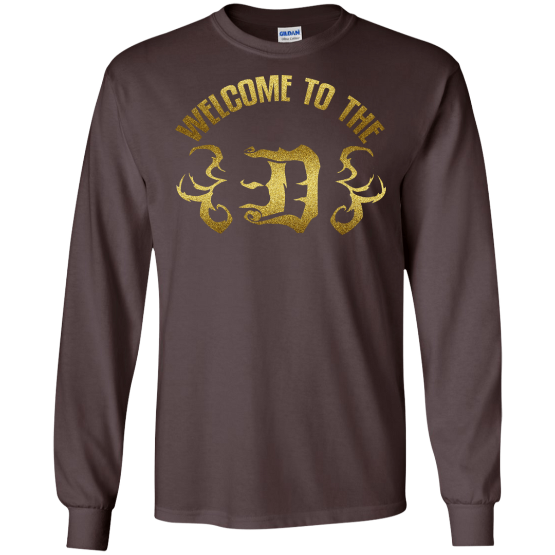 Welcome to the D Gold Flames LS T-Shirt