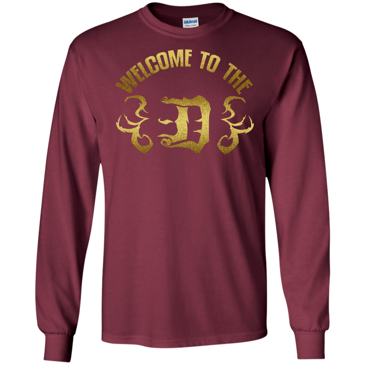 Welcome to the D Gold Flames LS T-Shirt