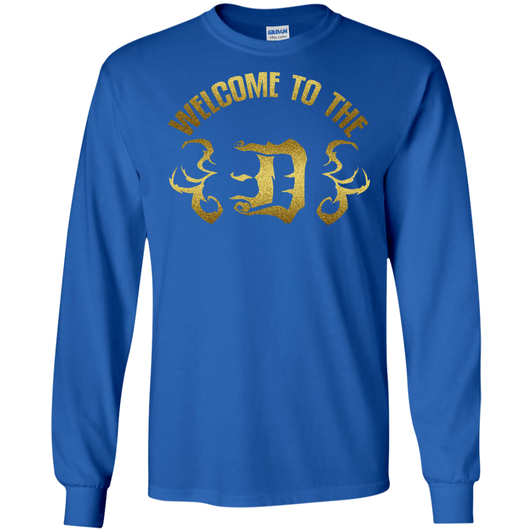 Welcome to the D Gold Flames LS T-Shirt