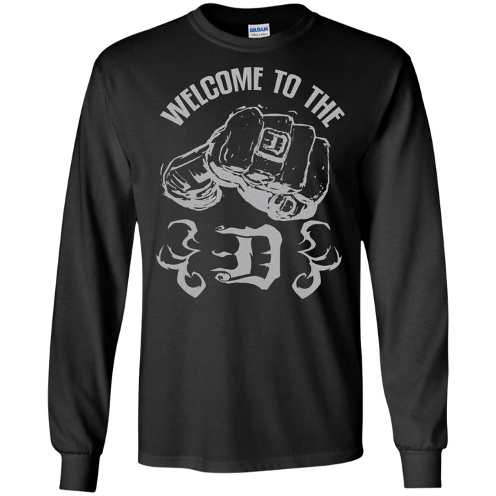 Welcome to the D Fist Silver Flames LS T-Shirt