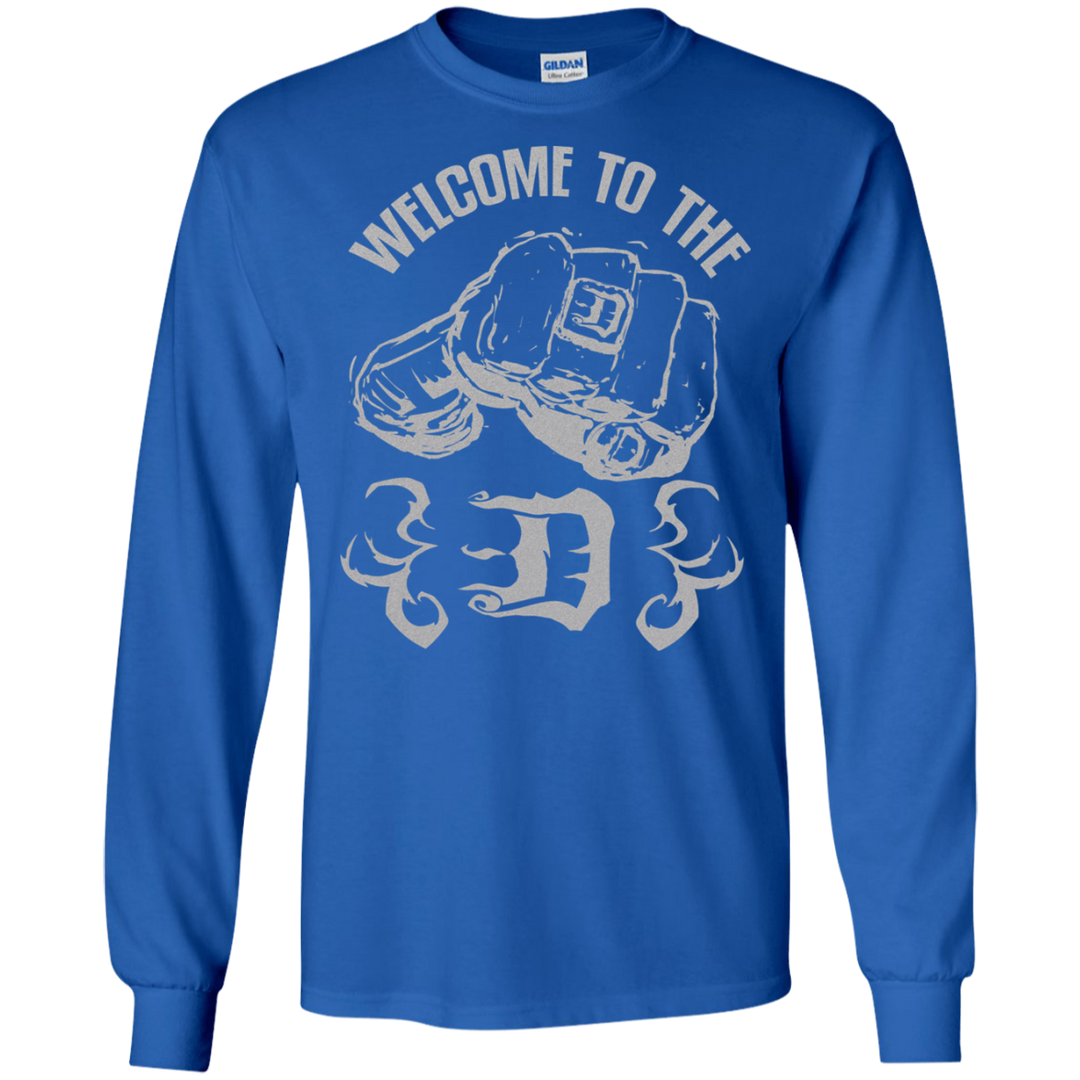 Welcome to the D Fist Silver Flames LS T-Shirt