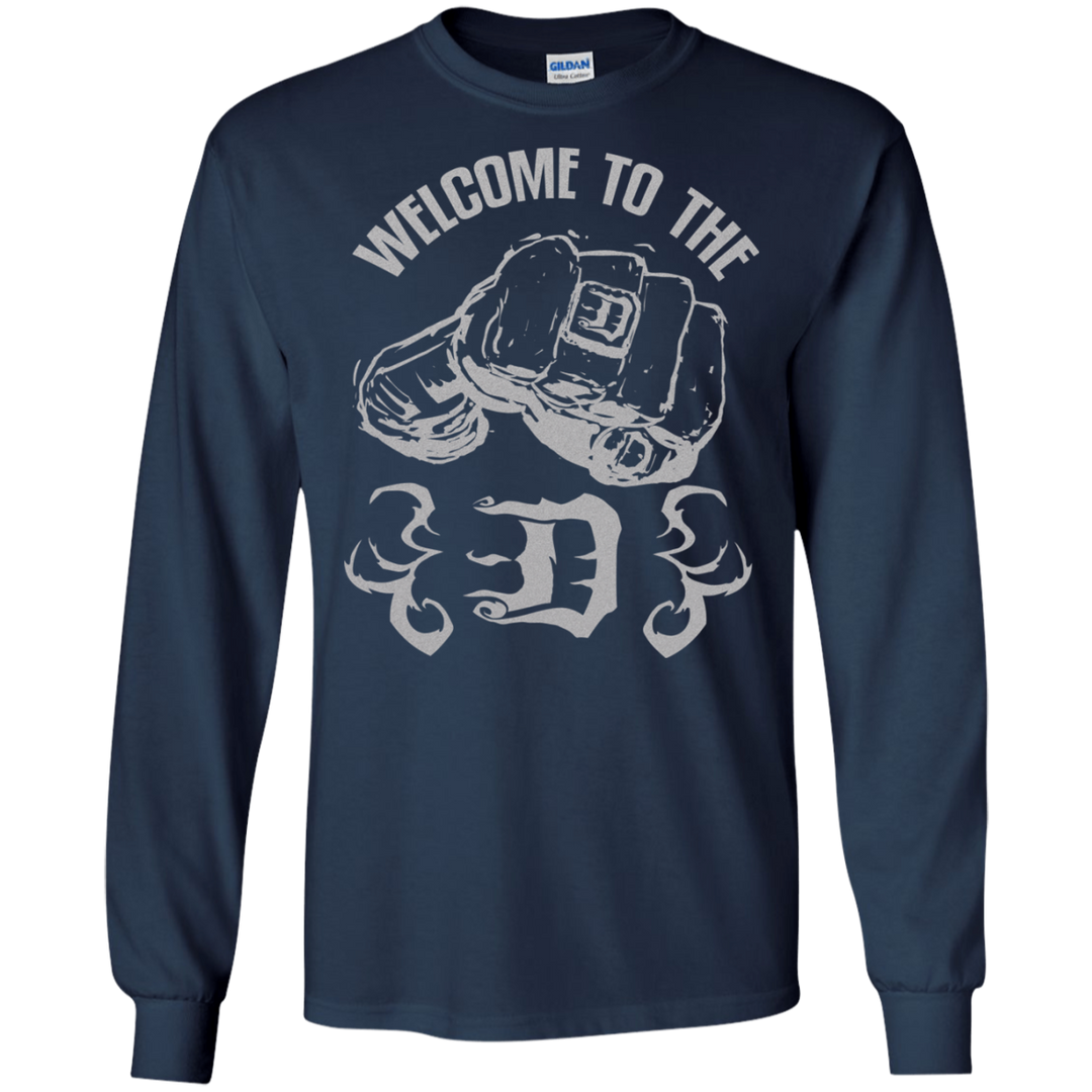 Welcome to the D Fist Silver Flames LS T-Shirt