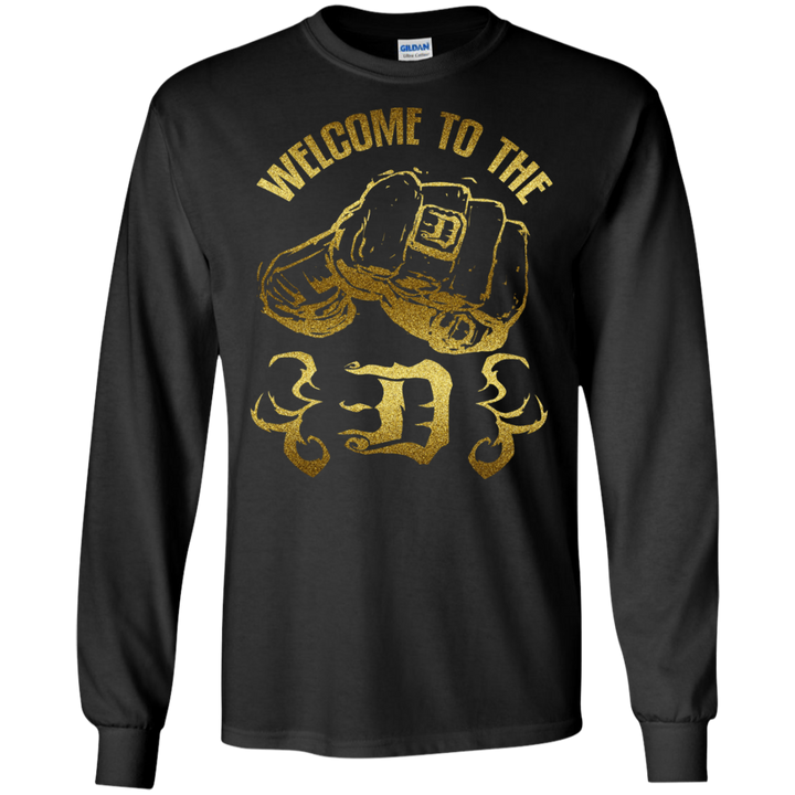 Welcome to the D Fist Gold Flames LS T-Shirt