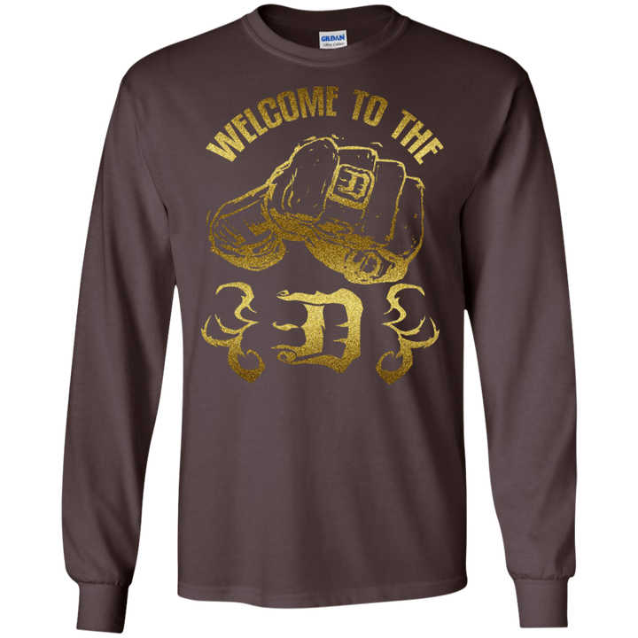 Welcome to the D Fist Gold Flames LS T-Shirt