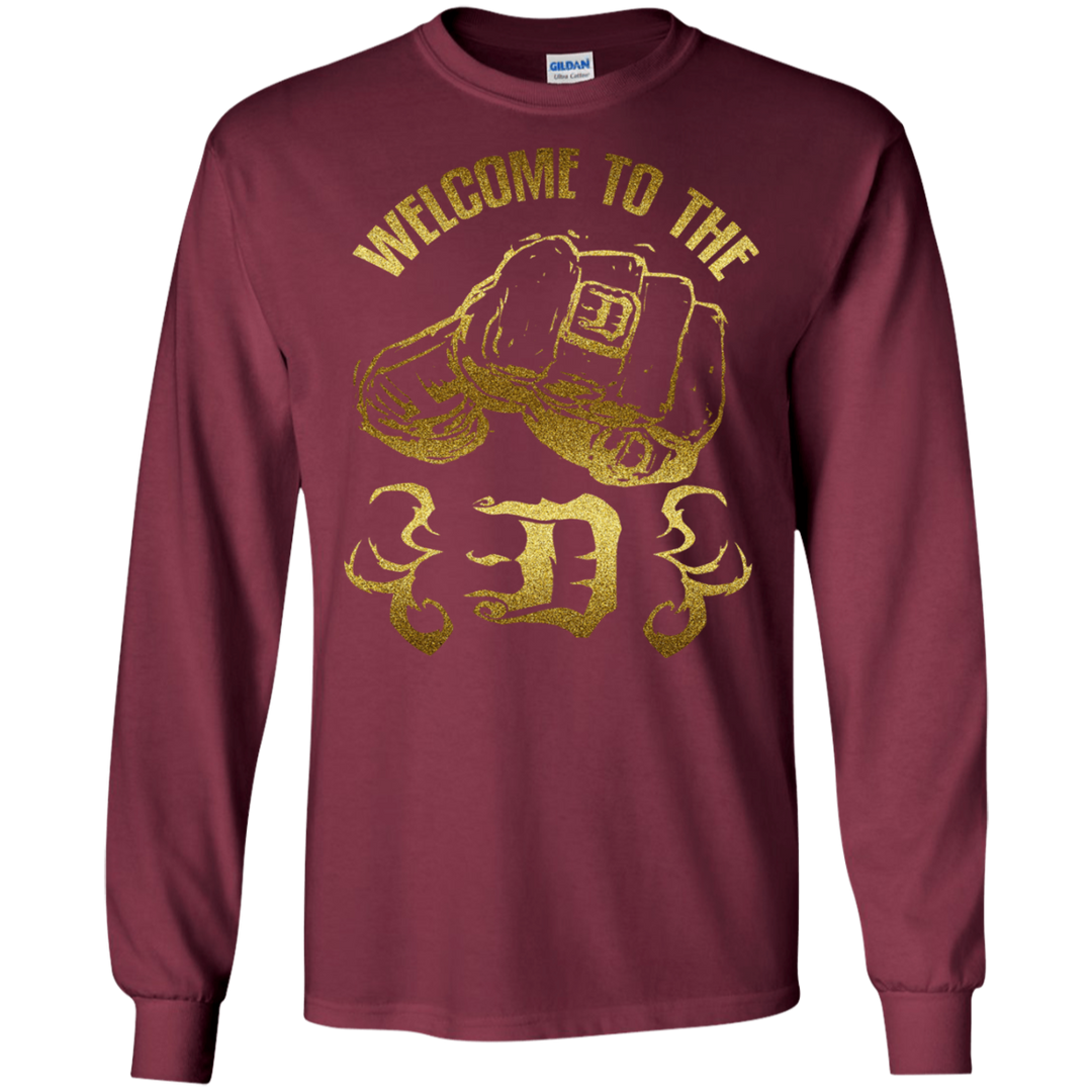 Welcome to the D Fist Gold Flames LS T-Shirt