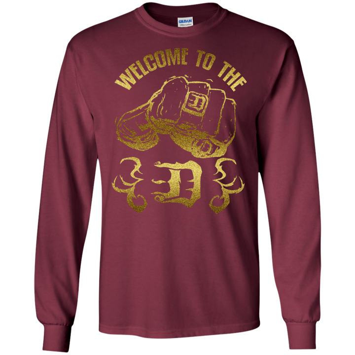 Welcome to the D Fist Gold Flames LS T-Shirt