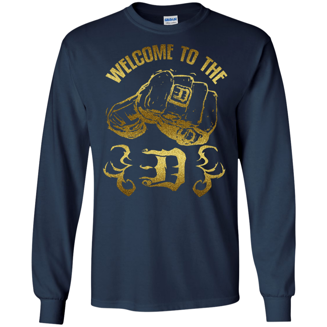 Welcome to the D Fist Gold Flames LS T-Shirt