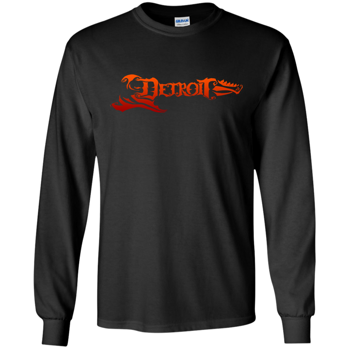 Detroit Guitar Orange LS T-Shirt