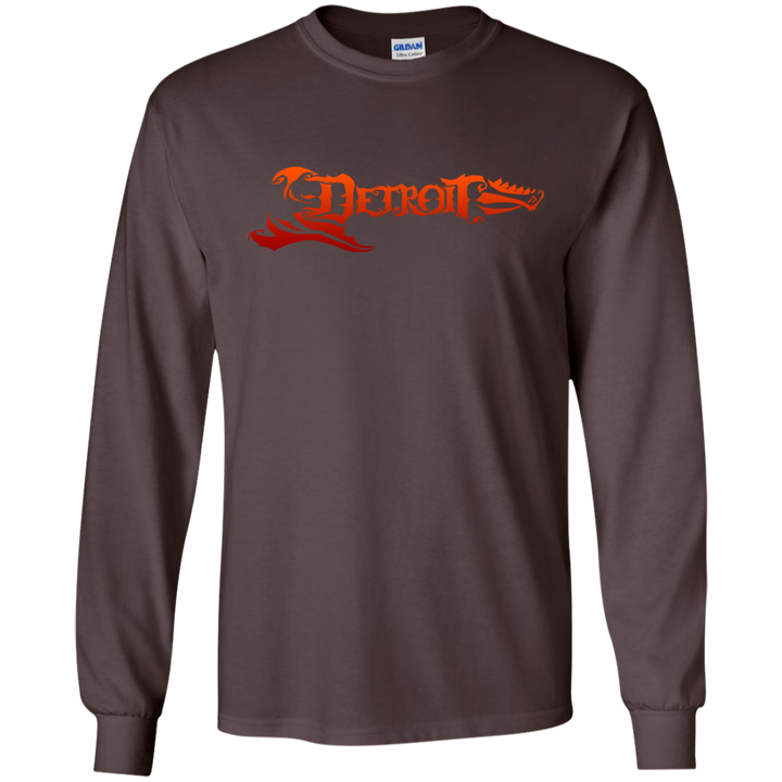 Detroit Guitar Orange LS T-Shirt