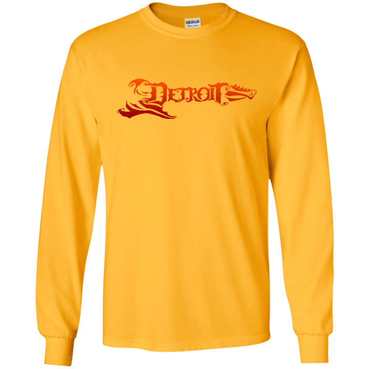 Detroit Guitar Orange LS T-Shirt