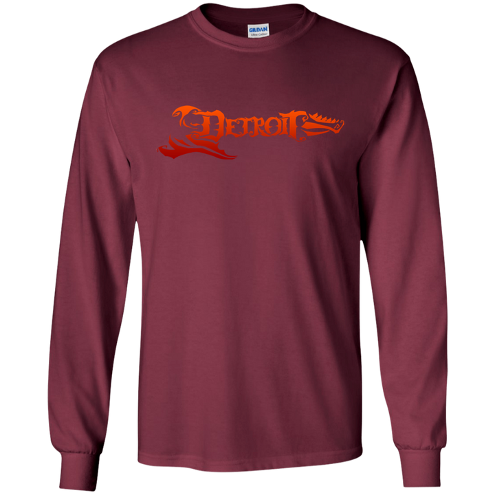 Detroit Guitar Orange LS T-Shirt