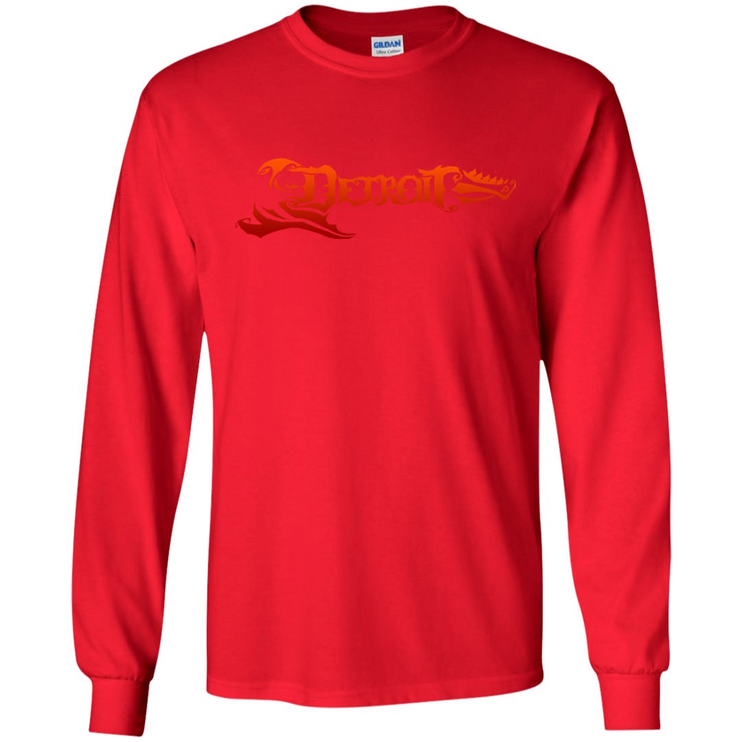 Detroit Guitar Orange LS T-Shirt