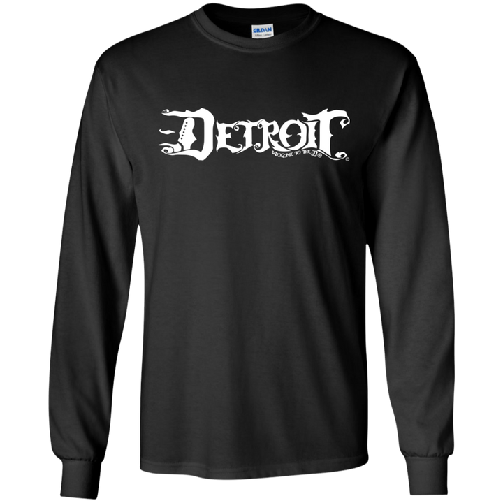 Detroit Guitar Top D White LS T-Shirt