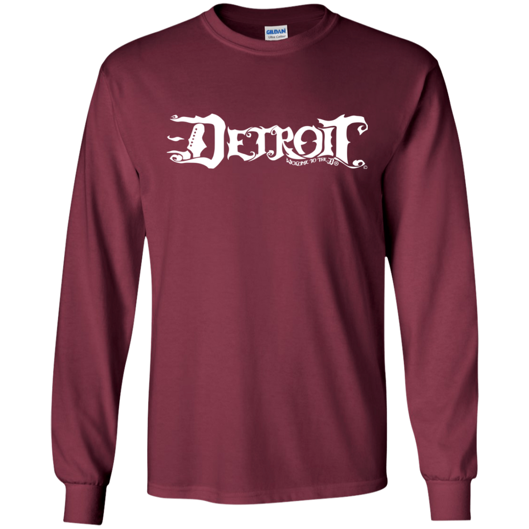 Detroit Guitar Top D White LS T-Shirt