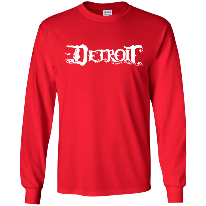 Detroit Guitar Top D White LS T-Shirt