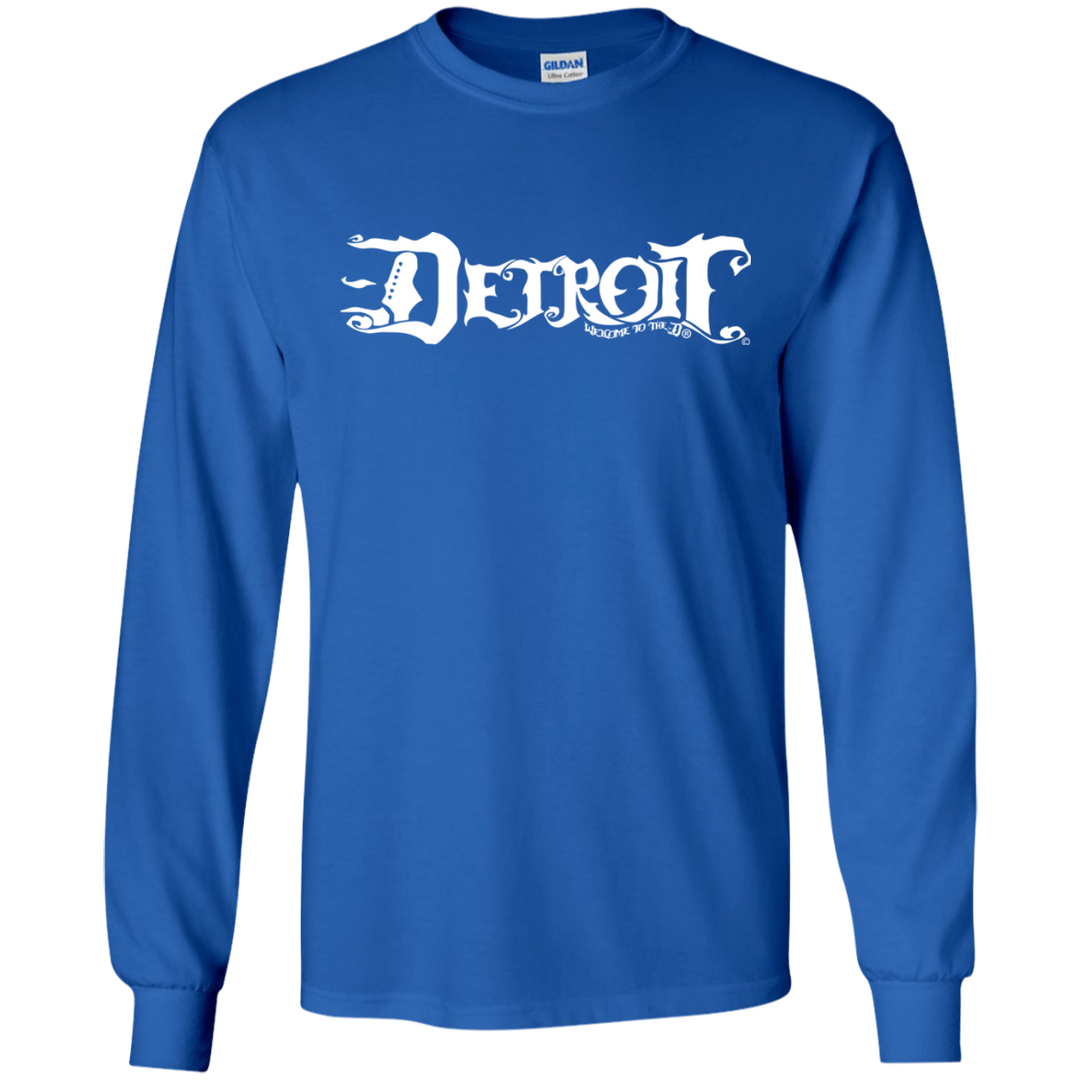 Detroit Guitar Top D White LS T-Shirt