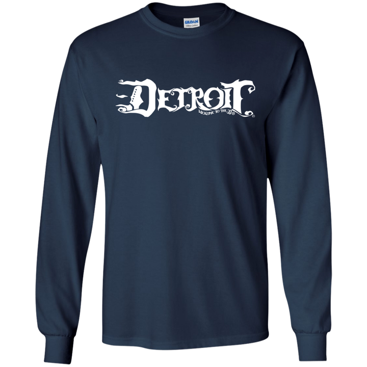 Detroit Guitar Top D White LS T-Shirt