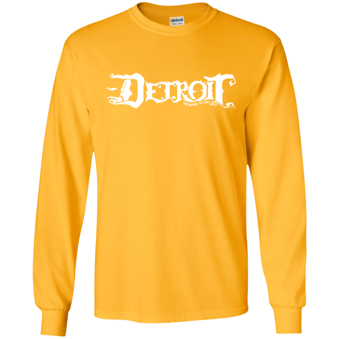 Detroit Guitar Top D White LS T-Shirt