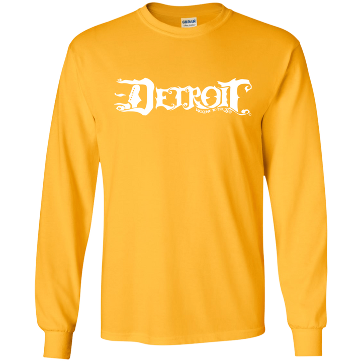 Detroit Guitar Top D White LS T-Shirt