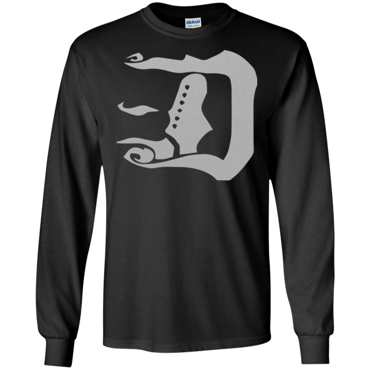 Guitar Top D Silver LS T-Shirt