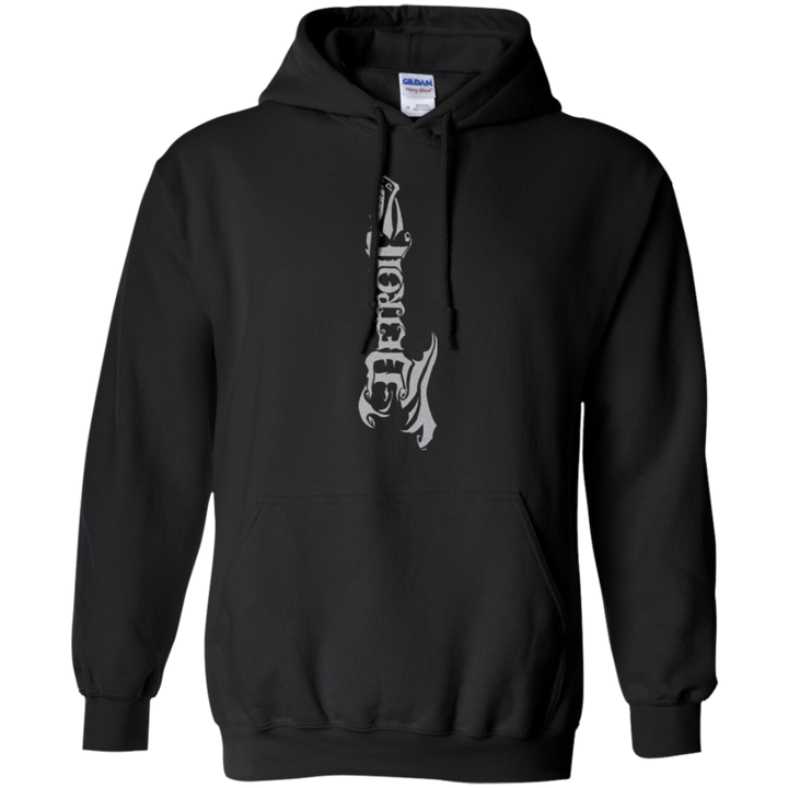 Detroit Guitar Silver Vertical Hoodie