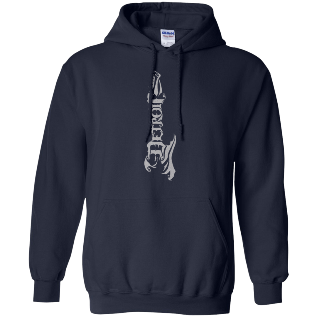 Detroit Guitar Silver Vertical Hoodie