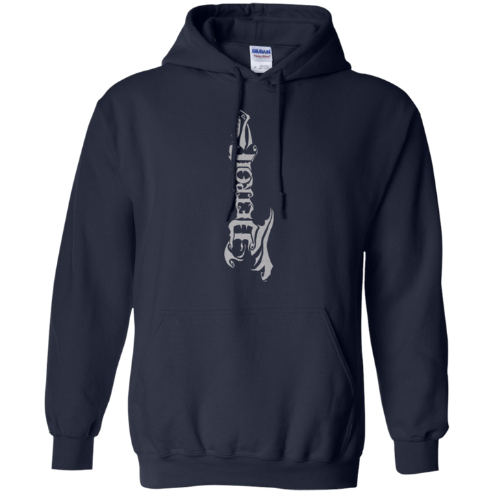 Detroit Guitar Silver Vertical Hoodie