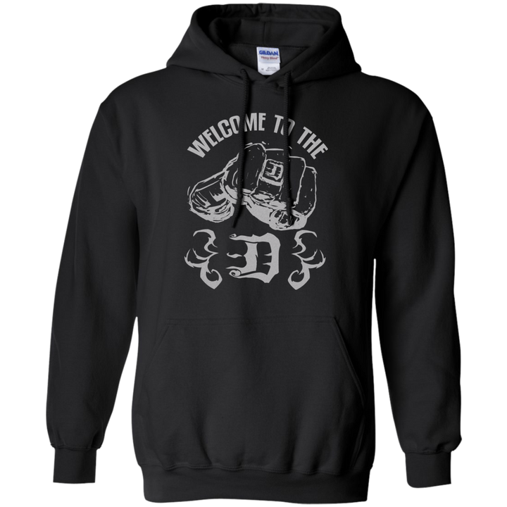 Welcome to the D Fist Flames Silver Hoodie