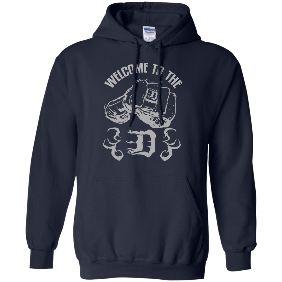 Welcome to the D Fist Flames Silver Hoodie