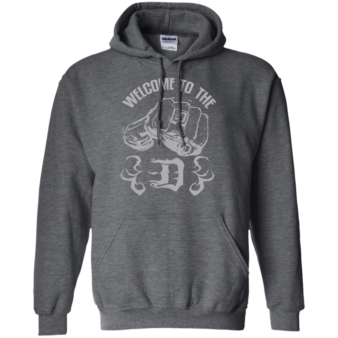 Welcome to the D Fist Flames Silver Hoodie