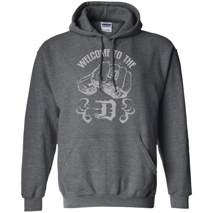 Welcome to the D Fist Flames Silver Hoodie