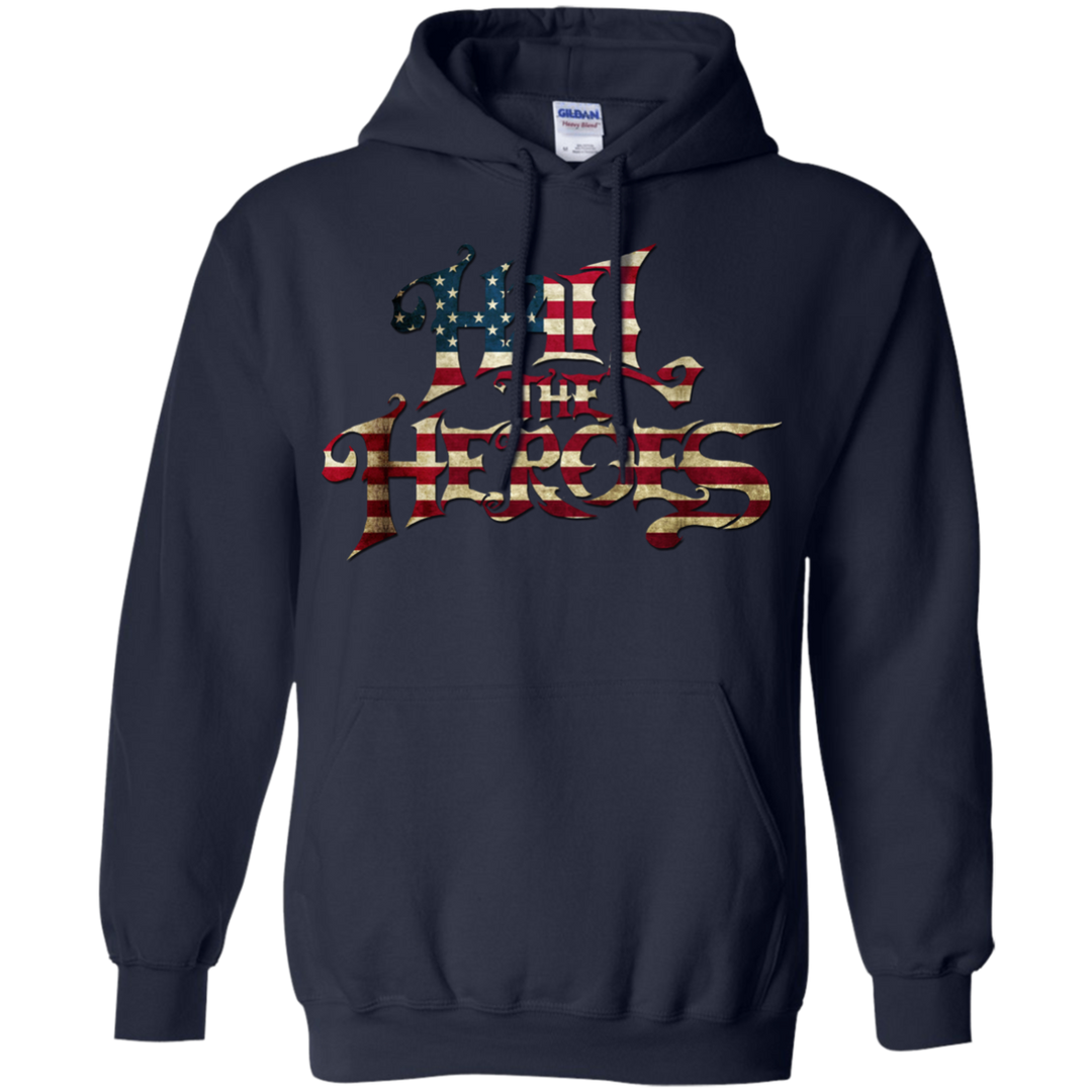 Hail the Heroes Stacked American Flag Hoodie