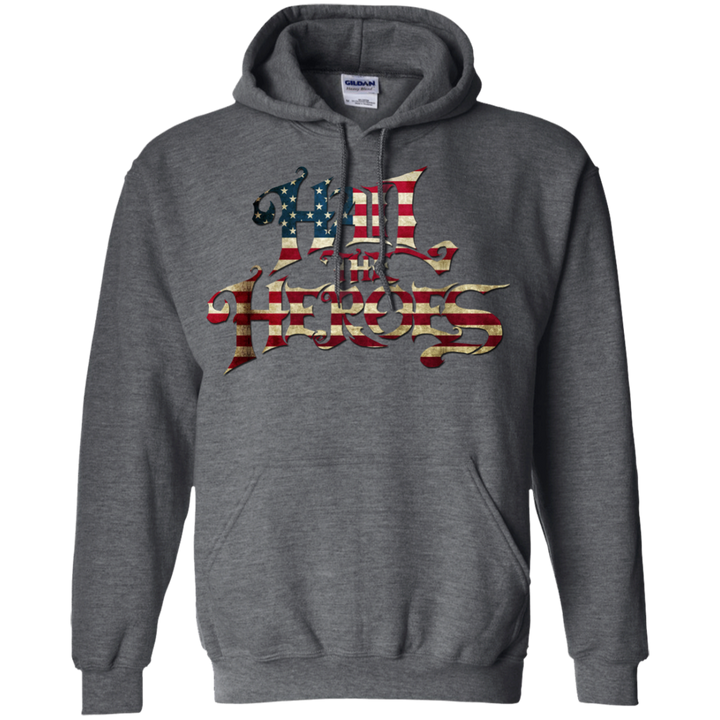 Hail the Heroes Stacked American Flag Hoodie