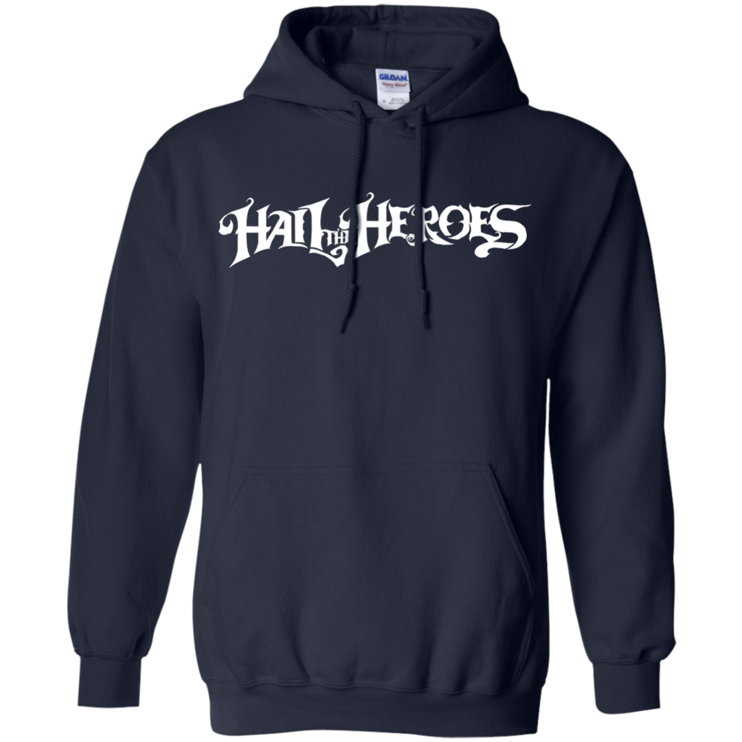 Hail the Heroes Long White Hoodie