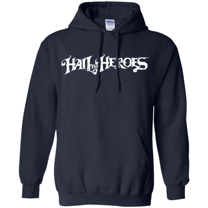 Hail the Heroes Long White Hoodie