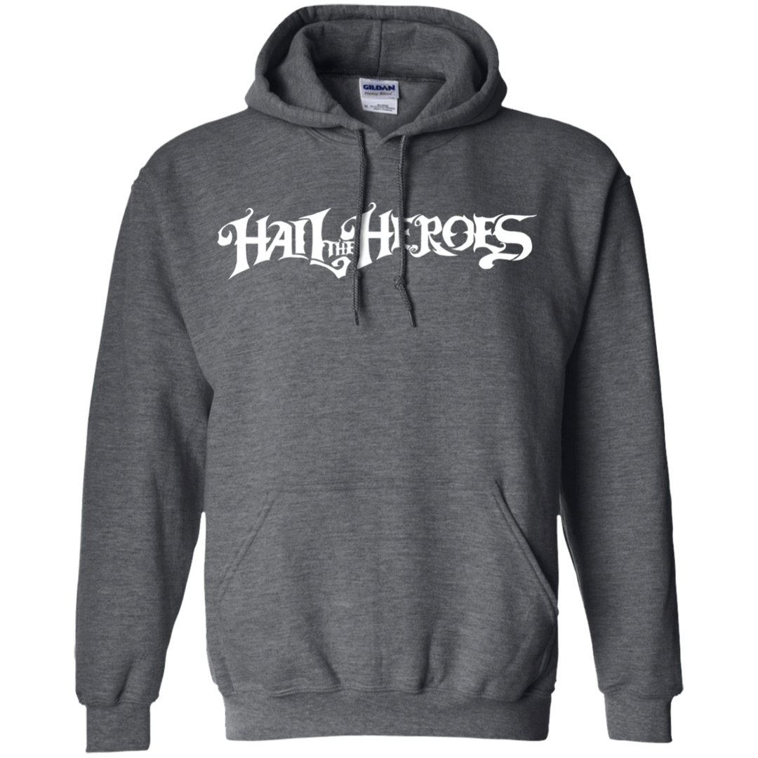 Hail the Heroes Long White Hoodie