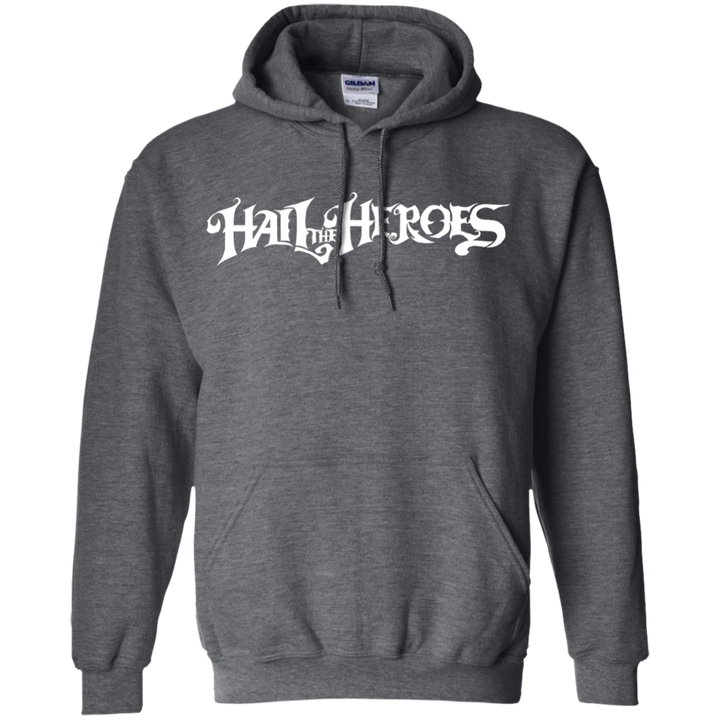 Hail the Heroes Long White Hoodie