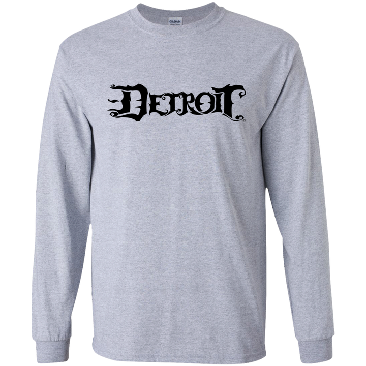 Detroit Original logo Black LS T-Shirt