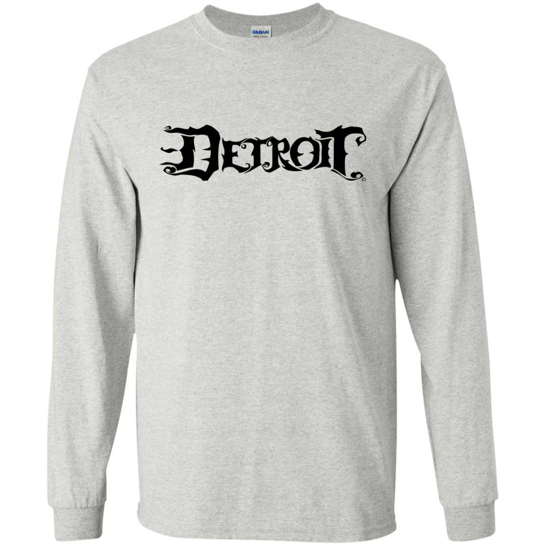 Detroit Original logo Black LS T-Shirt