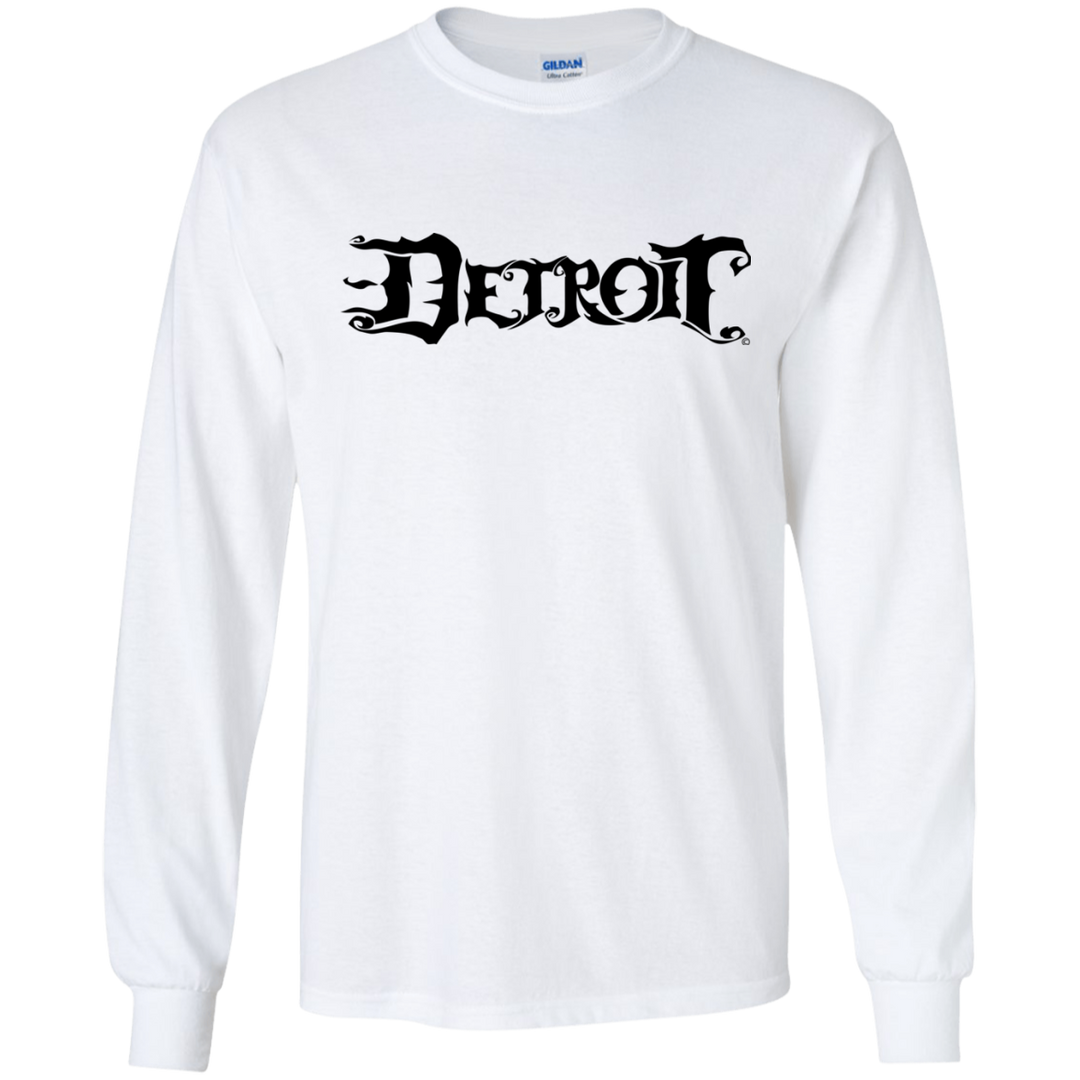 Detroit Original logo Black LS T-Shirt