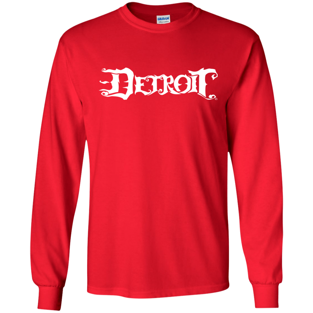 Detroit Original logo White LS T-Shirt