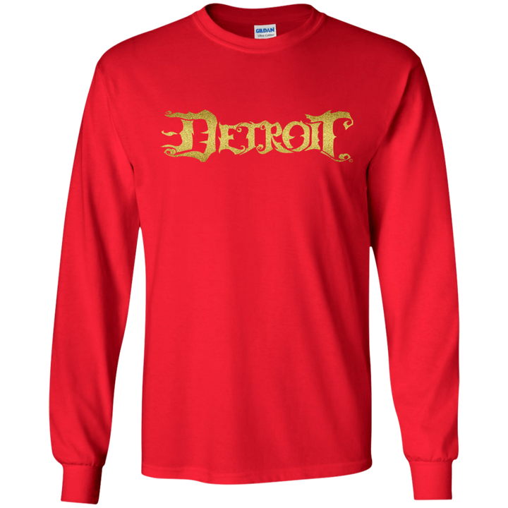 Detroit Original logo Gold LS T-Shirt