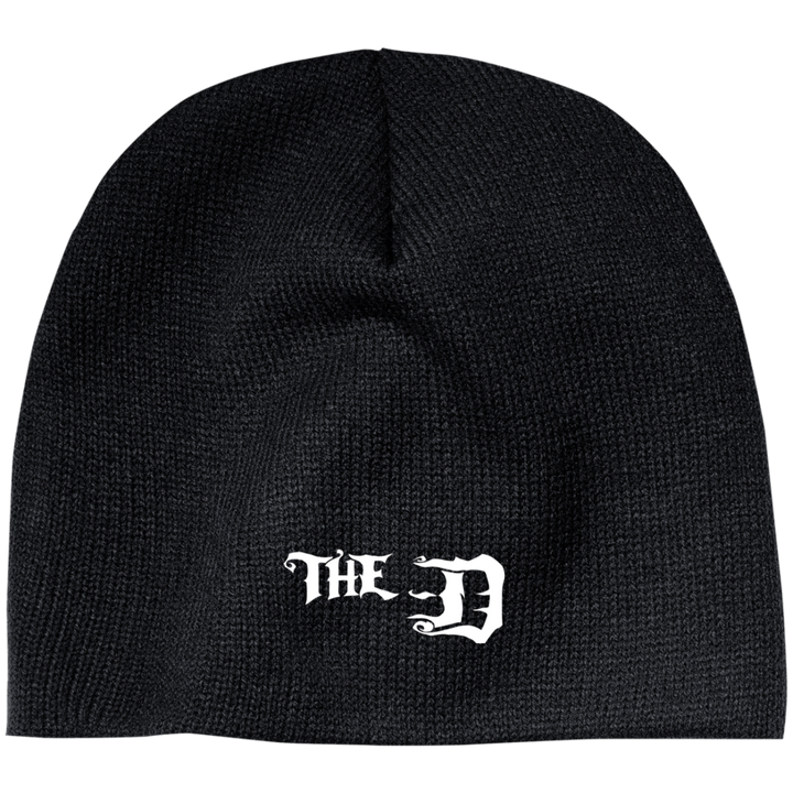 The D White Beanie