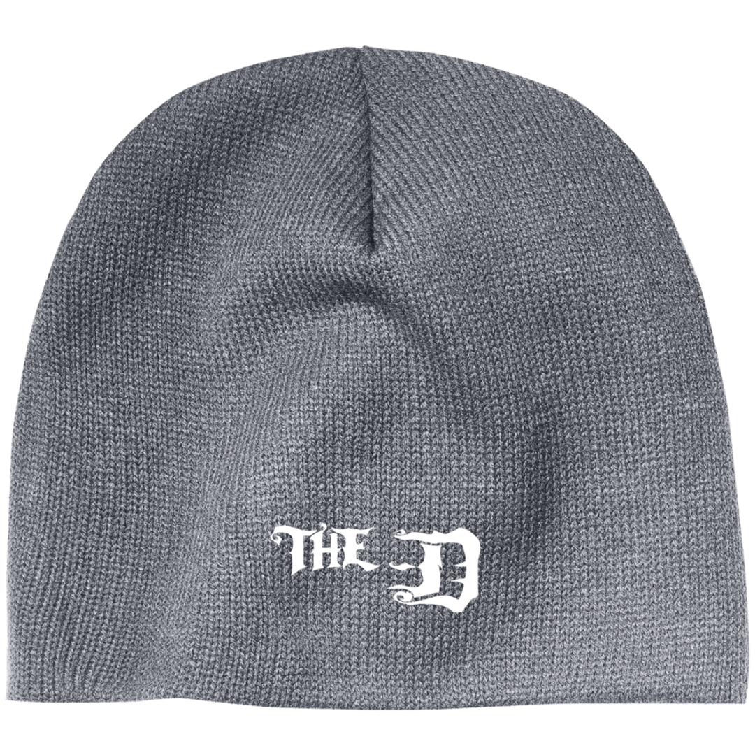 The D White Beanie