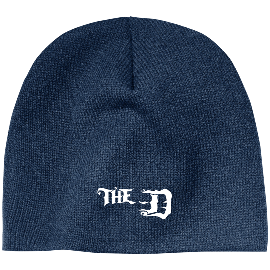 The D White Beanie